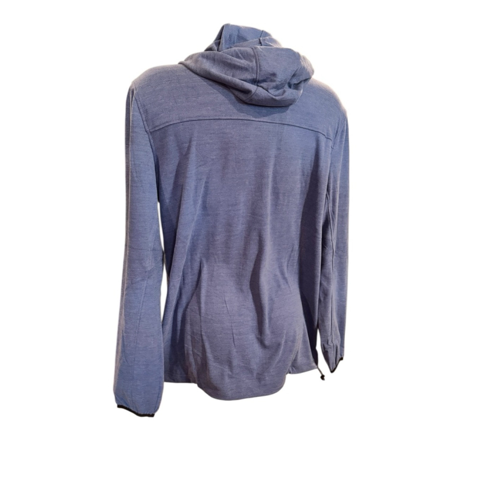 Men's motion Blue Full-Zip Hoodie L with White Accents - Picture 2 of 3